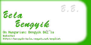 bela bengyik business card